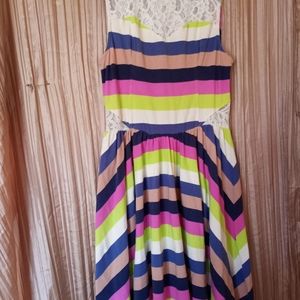 Love, Fire Stripes & Lace Dress